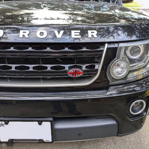 (2) Land Rover Union Jack British flag grille emblems badges nameplate decals - Picture 4 of 6